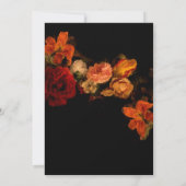 Invitation Mariage Floral Noir (Dos)
