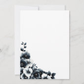 Invitation Mariage Floral noir blanc (Dos)