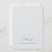 Invitation Mariage floral noir et blanc 4 (Dos)