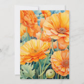 Invitation Mariage Floral Orange (Dos)