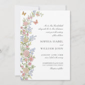 Invitation Mariage floral orange Grace Pastel Blush (Devant)