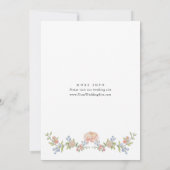 Invitation Mariage floral orange Grace Pastel Blush (Dos)