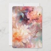 Invitation Mariage floral orangé rose (Dos)