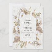 Invitation Mariage Floral Orchidée Bohème (Devant)