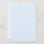 Invitation Mariage Floral Painter dans les Tons Bleu Poudre (Dos)
