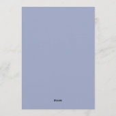 Invitation Mariage Floral Painterque Periwinkle (Dos)