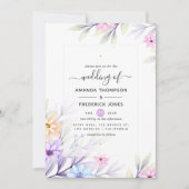 Invitation Mariage floral Pastel Watercolor (Devant)
