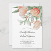 Invitation Mariage floral Peachy (Devant)