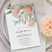 Invitation Mariage floral Peachy