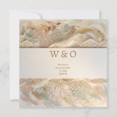 Invitation Mariage Floral Pêche (Dos)