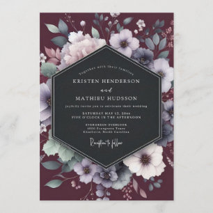 Invitation Mariage Floral Peint en Bourgogne