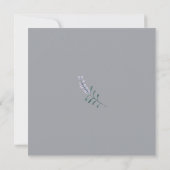 Invitation Mariage floral Peint Grey & Lavender Boho (Dos)
