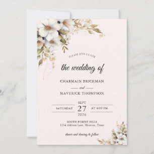 Invitation Mariage Floral Ping