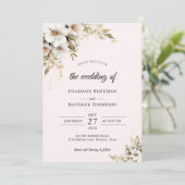 Invitation Mariage Floral Ping (Debout devant)