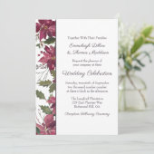 Invitation Mariage floral Poinsettia | Rouge à carlet (Debout devant)