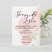 Invitation mariage Floral Poppy Seed (Debout devant)