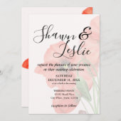 Invitation mariage Floral Poppy Seed (Devant / Derrière)