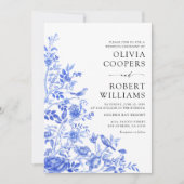 Invitation Mariage Floral Porcelain Floral (Devant)