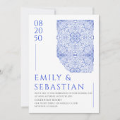 Invitation Mariage Floral Porcelain Floral (Devant)