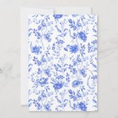 Invitation Mariage Floral Porcelain Floral (Dos)