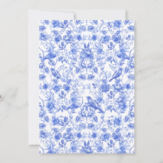 Invitation Mariage Floral Porcelain Floral (Dos)