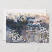 Invitation Mariage Floral & Pot Mason Rustique (Devant)