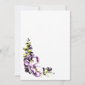 Invitation Mariage floral pourpre (Dos)