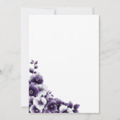 Invitation Mariage floral pourpre (Dos)