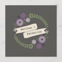 Mariage floral pourpre de guirlande des parents de