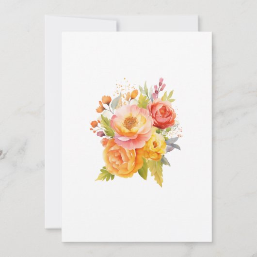 Invitation Mariage floral printanier dynamique Enregistrer la (Dos)