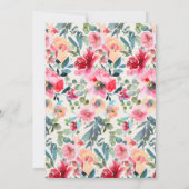 Invitation Mariage Floral Printanier en Ivoire et Rose Peach (Dos)