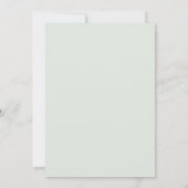 Invitation Mariage Floral Pristine Vert Menthe (Dos)