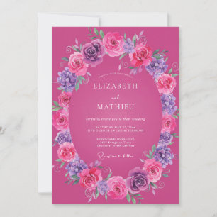Invitation Mariage Floral Radiant Magenta