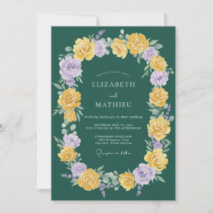 Invitation Mariage Floral Radiant Vert Forêt