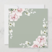 Invitation Mariage Floral | Reporté | Changement de Plans (Dos)