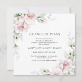 Invitation Mariage Floral | Reporté | Changement de Plans (Devant)