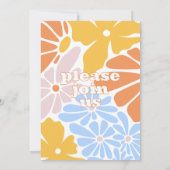 Invitation Mariage floral rétro (Dos)