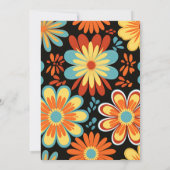 Invitation Mariage Floral Rétro Groovy (Dos)