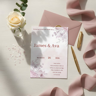Invitation Mariage Floral Romantique