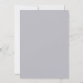 Invitation Mariage Floral Romantique Argent (Dos)