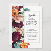 Invitation Mariage floral romantique d'automne frais (Devant)