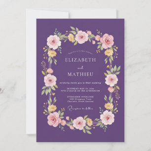 Invitation Mariage Floral Romantique Fleur de Prunier