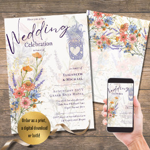 Invitation Mariage floral romantique florissant