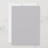 Invitation Mariage Floral Romantique Gris (Dos)