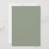 Invitation Mariage Floral Romantique Olive (Dos)