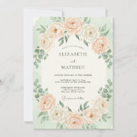 Mariage Floral Romantique Pêche Pâle