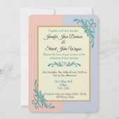 Invitation Mariage floral romantique Rococo (Devant)