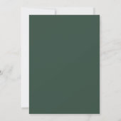 Invitation Mariage Floral Romantique Vert Profond (Dos)