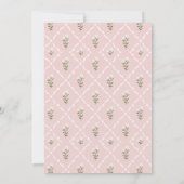 Invitation Mariage floral rose (Dos)