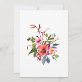 Invitation Mariage floral rose boho moderne (Dos)